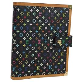 LOUIS VUITTON Multicolor Agenda GM Day Planner Cover Black R20893 Auth ARZ053SAV Black