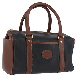 Borsa a mano GUCCI in pelle nera e oro 000 101 0140 Auth 173829 Nero D'oro