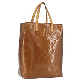 LOUIS VUITTON Monogram Vernis Reade MM Sac à main Bronze M91143 LV Auth ka3006 Bronze