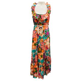 Vestido de piquenique Lola com babados florais roxos Zimmermann Multicor
