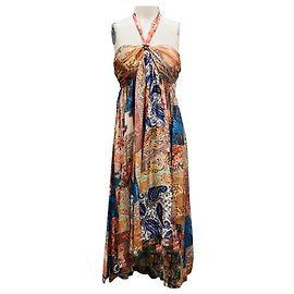 Zimmermann Multicolor Patch Paisley Devi Halter Maxikleid Mehrfarben