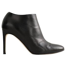 Sergio Rossi Black leather boots Black