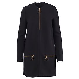 Céline Phoebe Philo Crêpe Zip Shift Kleid Schwarz Andere