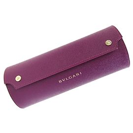 Bulgari Estojo para relógio de couro roxo Bvlgari Roxo