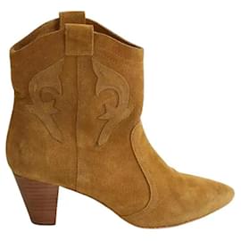 Bash Stivali western in suede cammello Cammello