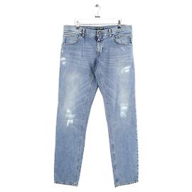 Dolce & Gabbana Jeans dritti in cotone blu Blu