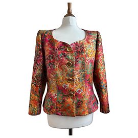 Yves Saint Laurent Blazer Viscose Multi Color Multiple colors