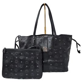 MCM Visetos Medium Liz Tote Reversible/Pochette Negro Negro