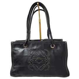 Borsa a Spalla Loewe Anagram Love Logo Nera Nero