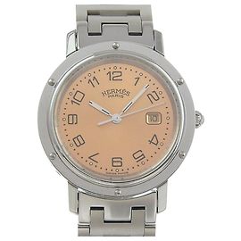 Hermès Reloj de Acero Inoxidable Hermes Clipper Rosa