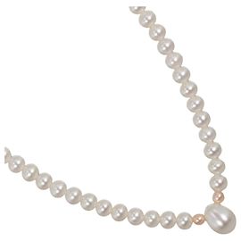 Collar Tasaki Au750 de Perlas Blanco
