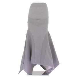Attico Falda larga gris de algodón Gris