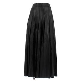 Autre Marque Gonna lunga in pelle nera DESA 1972 Nero