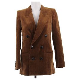 Saint Laurent Giacca marrone in velluto a coste Marrone