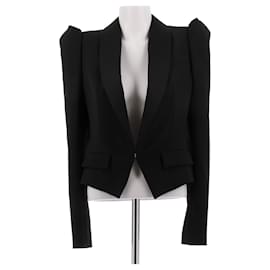Alexandre Vauthier structured black wool blazer Black