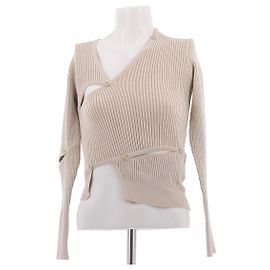 Jacquemus Der Gedrehte Cardigan Beige Beige