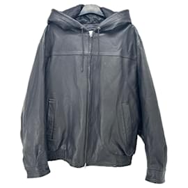 Cos Black Leather Jacket M Black