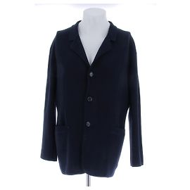 Yohji Yamamoto Veste en maille marine Bleu Marine