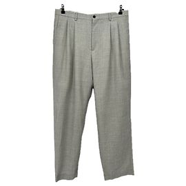 Autre Marque Pantalón gris de lana Gris