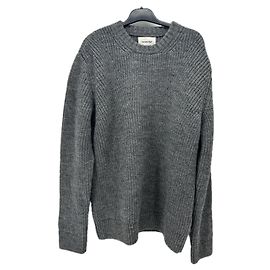 Autre Marque Grauer Pullover aus Alpaka und Wolle Grau