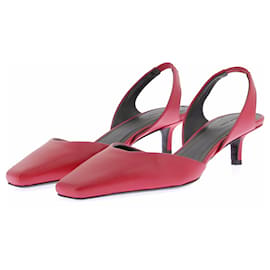 Autre Marque Rote Leder-Slingbacks Rot