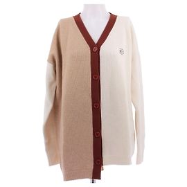 Loewe Cardigan tricolor de lã Bege