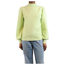 Ganni Limegrüner Wollpullover - Größe S Grün