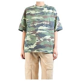 Acne Camiseta con logo de camuflaje verde - talla S Verde