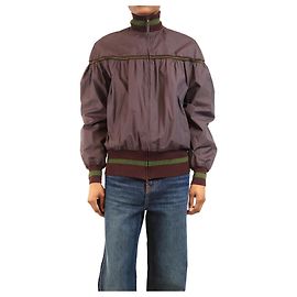 Jean Paul Gaultier Purple nylon track jacket - size UK 8 Purple