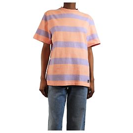 Paco Rabanne T-shirt in cotone a righe rosa e lilla - taglia XS Rosa