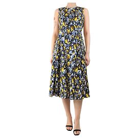 Marni Robe midi abstraite à tulipes multicolores - taille UK 8 Multicolore