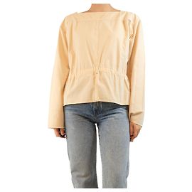 Lemaire Top de manga larga crema - talla UK 10 Crudo