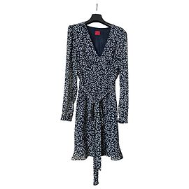 Hugo Boss Kleid Mehrfarbig Polyester Größe 36 Mehrfarben