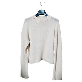 Suéter Theory de cashmere e seda bege Bege