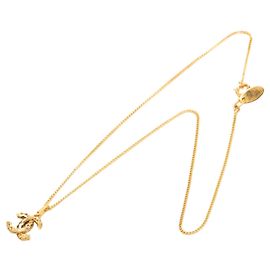Collana Pendente CC Placcata Oro Chanel D'oro