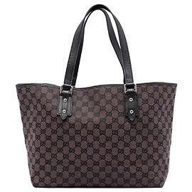 Gucci Brown GG Canvas Tote Brown Dark brown