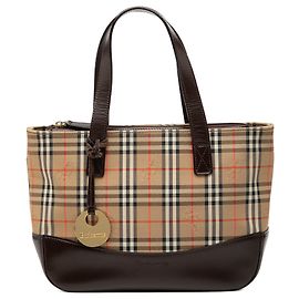 Beige Haymarket Check Canvas Tote von Burberry Beige