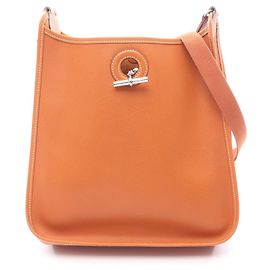 Hermès Hermes Vespa PM Leather Shoulder Bag Brown
