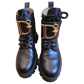 Dsquared2 Statement Combat boots Black