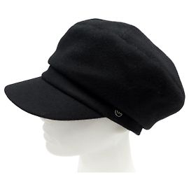 NEW CHRISTIAN DIOR D-ROAD BLACK FELT GAVROCHE CAP HAT T55 Black