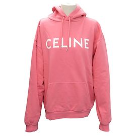 Céline CELINE HOODIE LOOSE 2Y321670Q L 42 PINK COTTON FLEECE PULLOVER Pink