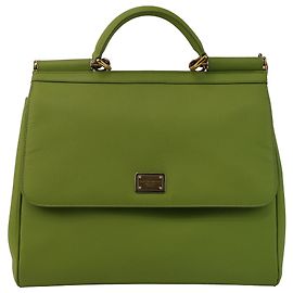 Sac à main Miss Sicily Large de Dolce & Gabbana en cuir vert Vert Vert olive