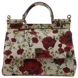 Dolce & Gabbana Medium Miss Sicily Top Handle Bag in Floral Print Leather Multiple colors