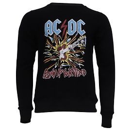 Sudadera estampada AC-DC en algodón negro Gucci Negro