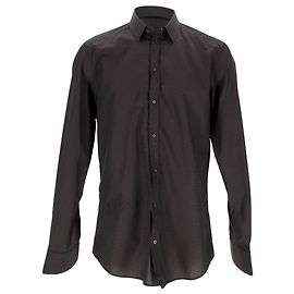 Dolce & Gabbana Button Down Shirt in Black Cotton Black