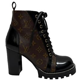 Botas de Tobillo Monogram Star Trail de Louis Vuitton en Lona Marrón Castaño