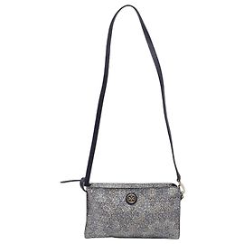 Bolsa transversal com estampa floral Tory Burch em lona revestida multicolorida Multicor