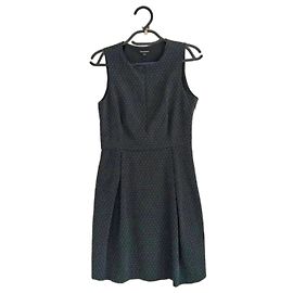 Tara Jarmon Black summer dress with geometric pattern Black