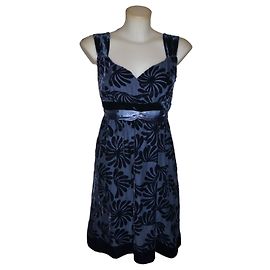 Robe bleue en soie et viscose Luisa Spagnoli taille 40 Bleu