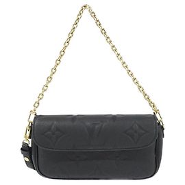 Borsa a Spalla Louis Vuitton Monogram Empreinte Wallet on Chain Ivy Nero